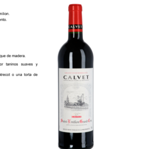 Calvet Saint Emilion Grand Cru Vino Tinto 750ml -